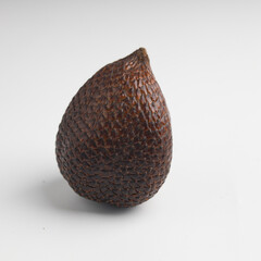 Snake fruit on white background