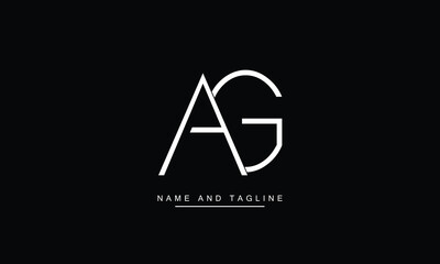 AG, GA Abstract Letters Logo Monogram