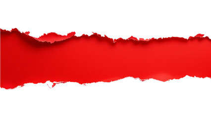 Torn red paper on black background