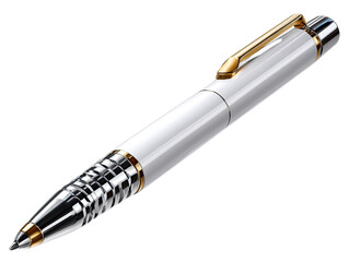 Naklejka premium Sophisticated Pen Design: A close-up shot of a sleek, elegant pen, blending form and function with its modern design. Capturing the essence of luxury and writing instrument.