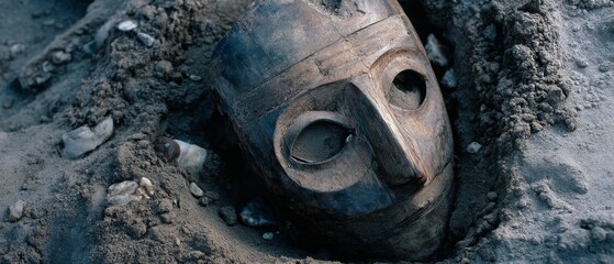 An intricately carved wooden door with mysterious symbols stands in dim light, hinting at secrets and ancient stories waiting to be unlocked.