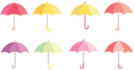 Fototapeta premium Create a umbrella icon set vector illustration with white background