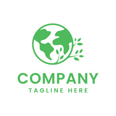 save the earth logo design