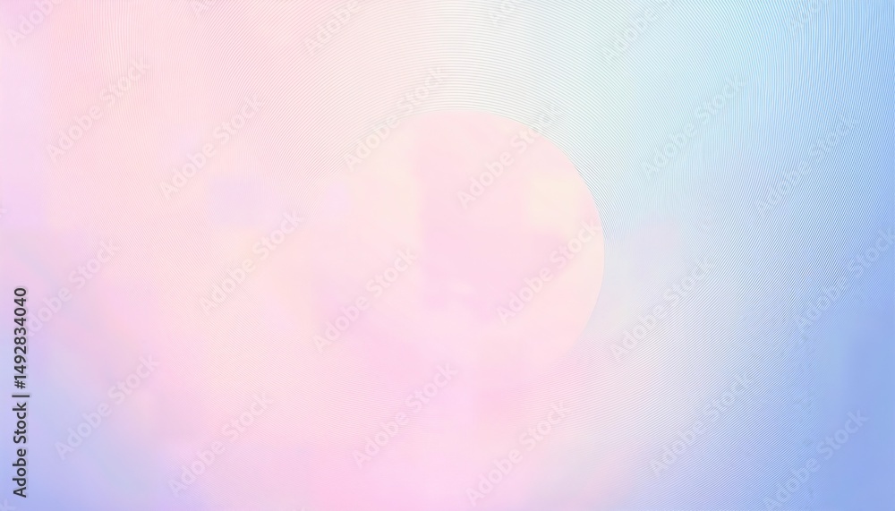 Poster abstract pattern with circular motif set against a gradient pastel background in sweet colors vibran