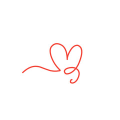 continuous line illustration of heart