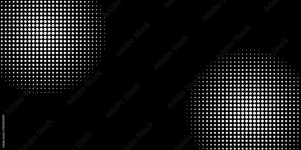 Poster abstract modern gradient black and white background with halftone dots pattern design. vector illust