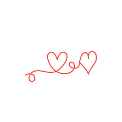 continuous line illustration of heart