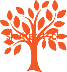 Tree simple icon. Vector ICON all icon Viktor