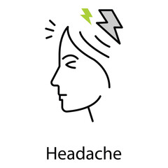 Medical Headache Icon Illustrating Migraine Pain Concept