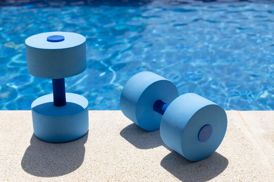 Foam Dumbbells for Aquatic Training. Summer Workout Essentials