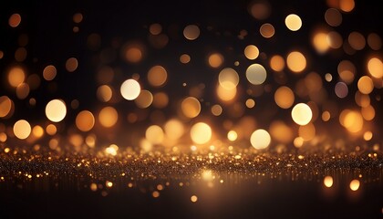 bokeh lights on a black background