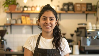 Smiling Coffee Shop Barista Portrait - Authenticity