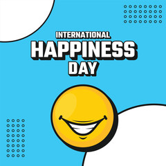 International day of happiness vector design