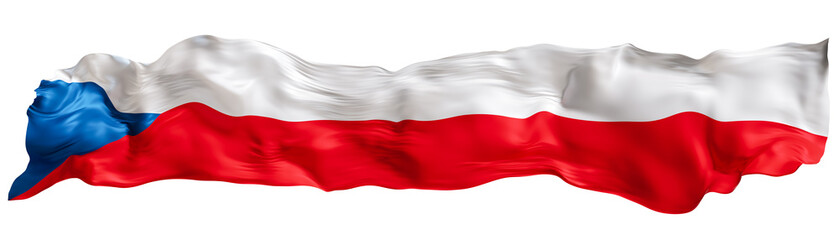 Stylized Flag Czech Republic Waving