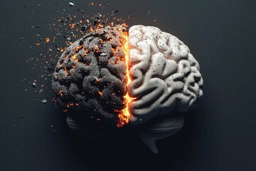 A visual representation of the contrasting emotions in the brain.