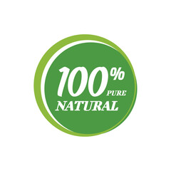 100% Natural product stamp vector