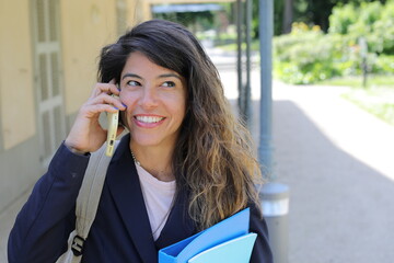 Businesswoman talking on the phone