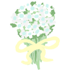 Lovely white bouquet in minimalist style