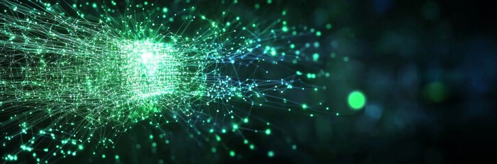Obraz premium Eye-catching design showcasing deep learning's impact on data connectivity.
