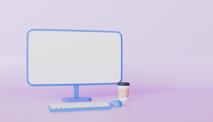 Computer of designer modern electronic gadgets