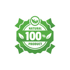 100% Natural product stamp vector