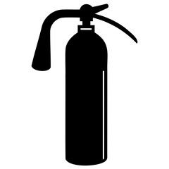 Fire extinguisher icon black vector design on transparent background