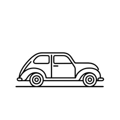 Fototapeta premium Simple Black Icon of an Imported Car on Transparent background for Automotive Blogs, Graphic Design Projects, Digital Content, and Social Media Graphics