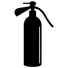 Fire extinguisher icon black vector design on transparent background