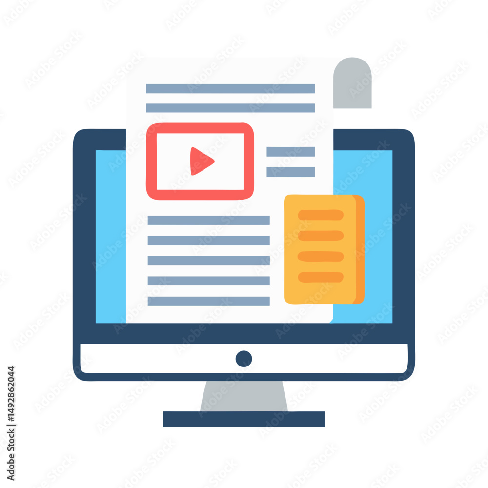 Aufkleber digital marketing content displayed on a computer screen