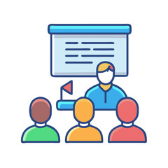 Business presentation stock vector illustration of learning and teaching