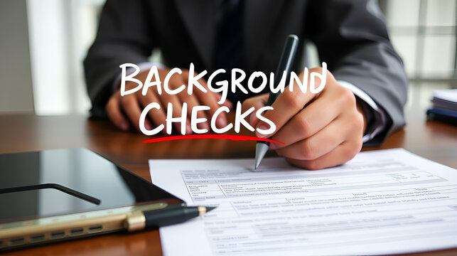 Conceptual hand writing showing Background Checks. Concept meaning looking up compiling criminal records for Organization