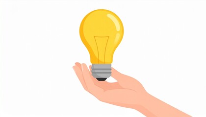 hand holding a light bulb