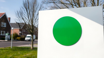 Groen pictogram van vingerafdruk in plat ontwerp - obrazy, fototapety, plakaty
