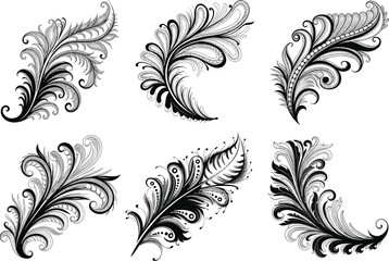 Feather Tattoo vector