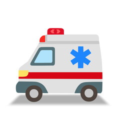 ambulance car isolated on white