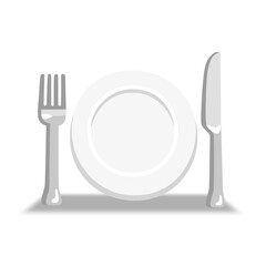 fork and knife on plate