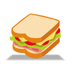 sandwich with ham and cheese