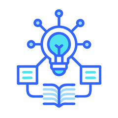 Education and innovation light bulb and book graphic design