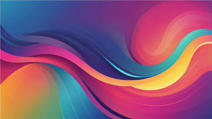 Abstract colorful wave background with flowing lines and vibrant design elements