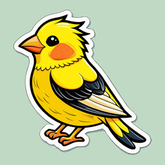 yellow bird on a branch