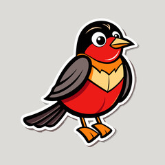 cartoon bird with a sign