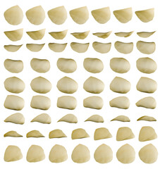 Yellow Rose Petal 3d Rotation Sequence with Transparency