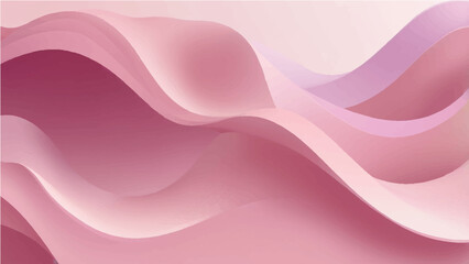 Colorful abstract waves with smooth curves and layered ribbon-like shapes, featuring a vibrant gradient palette of teal, white, purple, and pink on a dark background. Vector style, clean edge