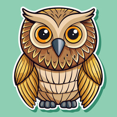 owl on white background