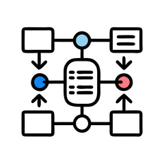 Minimalist graphic featuring three colorful circles on White Background