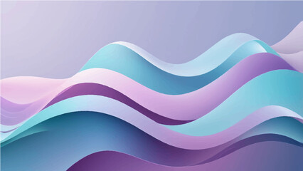 Abstract Blue, purple  Wave Background with Flowing Lines and Modern Design