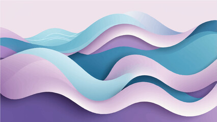 Abstract Blue, purple  Wave Background with Flowing Lines and Modern Design