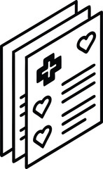 Medical Document with Heart Icon
