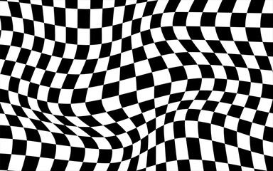 Black and white checkerboard pattern. Seamless vector pattern suitable for fashion, home wares and branding