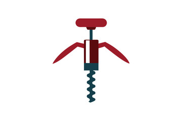 corkscrew on white background